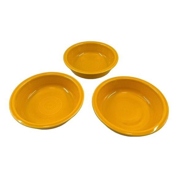 19 OZ. MEDIUM CEREAL SOUP BOWL Daffodil 6 7/8" FIESTA Lot Of 3 - Picture 2 of 10